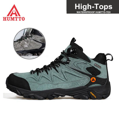 HUMTTO Waterproof Sneakers for Men, Hiking Shoes, Leather Trekking Boots for Women, Camping Hunting Men’s Mountain Tactical Ankle Boots