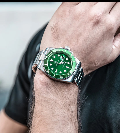 Reloj ADDIESDIVE de acero inoxidable para hombre, estilo business casual europeo y americano, reloj de cuarzo impermeable para deportes al aire libre