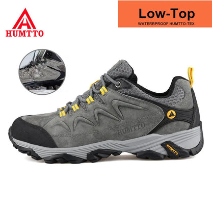 HUMTTO Waterproof Sneakers for Men, Hiking Shoes, Leather Trekking Boots for Women, Camping Hunting Men’s Mountain Tactical Ankle Boots
