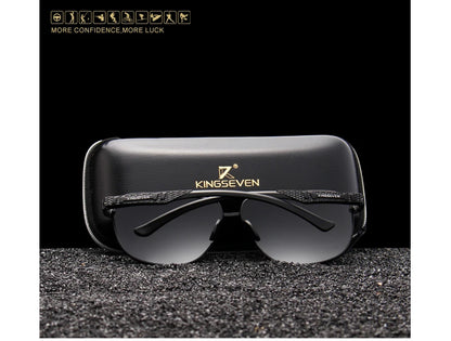 KINGSEVEN Nuovi occhiali da sole da uomo in alluminio, alla moda, da viaggio e da guida, occhiali da uomo Oculos con fascia, modello N7188
