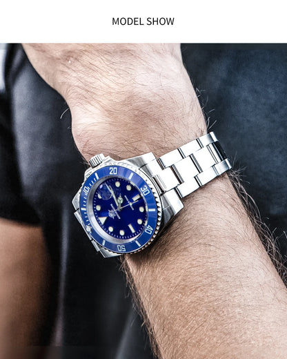 Reloj ADDIESDIVE de acero inoxidable para hombre, estilo business casual europeo y americano, reloj de cuarzo impermeable para deportes al aire libre