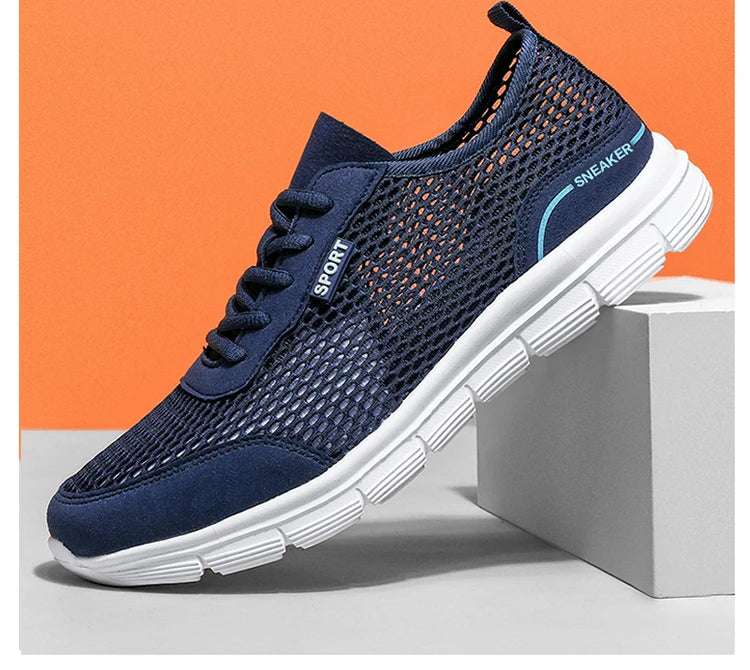 Sapatos aquáticos para homem, respiráveis, para exterior e praia, leves, de secagem rápida, para travessias na água, desporto, campismo e sneakers aquáticos