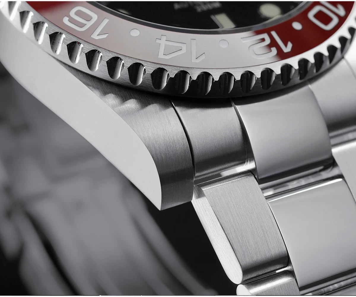 San Martin Luxury GMT Hangzhou 6460 Men's Automatic Mechanical Watch Business Sports Waterproof 200m Sapphire Full Luminous SN0016