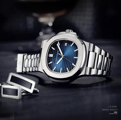 DIUDN DESIGN Men Luxury Watches Top Brand JAPAN Quartz Wristwatch Sport Business Stainless Steel Waterproof CLOCK reloj hombre