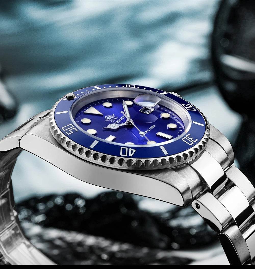 Reloj ADDIESDIVE de acero inoxidable para hombre, estilo business casual europeo y americano, reloj de cuarzo impermeable para deportes al aire libre