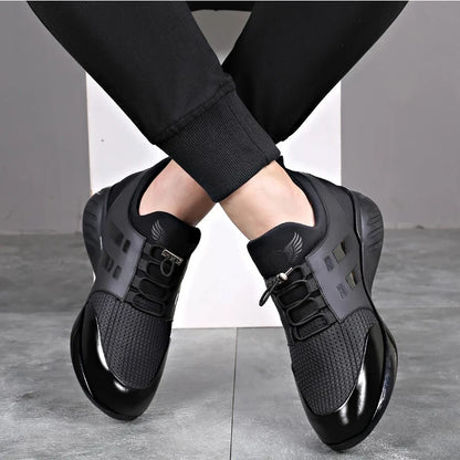 Oein 2022 Men's Sneakers Quality 6CM Increasing British Shoes New Breathable Summer Casual Sneakers Big Size Office Shoes Men