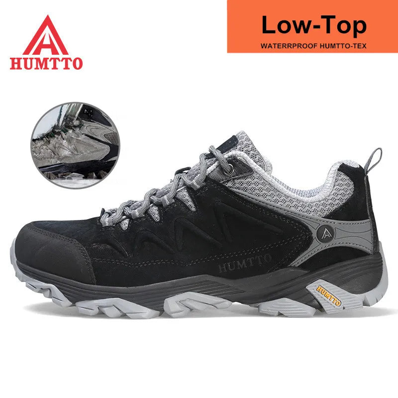 HUMTTO Waterproof Sneakers for Men, Hiking Shoes, Leather Trekking Boots for Women, Camping Hunting Men’s Mountain Tactical Ankle Boots