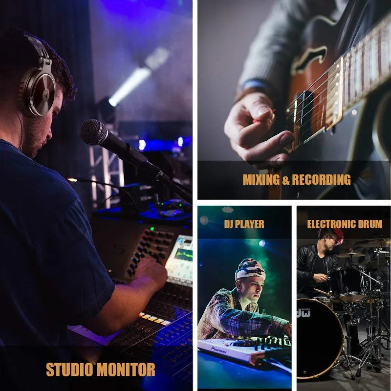 Oneodio Over Ear Headphones Hifi Studio DJ Headphone Wired Monitor Music Gaming Headset Earphone For Phone Computer PC With Mic