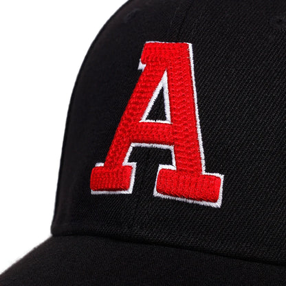 Unisex A Letter Embroidery Baseball Caps Outdoor Adjustable Spring and Autumn Casual Sunscreen Hat