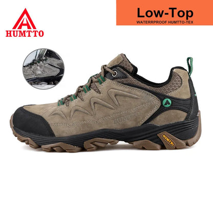 HUMTTO Waterproof Sneakers for Men, Hiking Shoes, Leather Trekking Boots for Women, Camping Hunting Men’s Mountain Tactical Ankle Boots