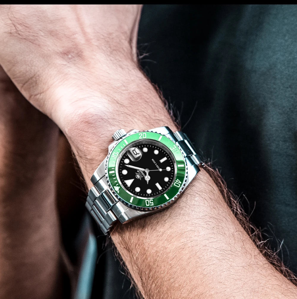 Reloj ADDIESDIVE de acero inoxidable para hombre, estilo business casual europeo y americano, reloj de cuarzo impermeable para deportes al aire libre