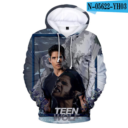 New TV Series TEEN WOLF 3D Printed Hoodies Men Women Fashion Harajuku Autumn Kids Streetwear Pullovers Fashion Hip-hop Hoodie