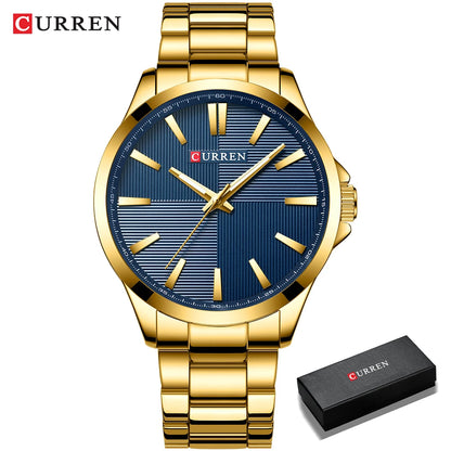 Montre pour homme CURREN – Modèle de luxe, étanche, style militaire, en acier inoxydable – Montre-bracelet sportive (réf. 8322)