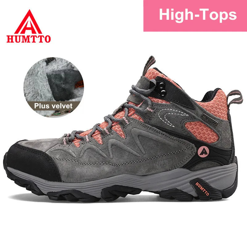 HUMTTO Waterproof Sneakers for Men, Hiking Shoes, Leather Trekking Boots for Women, Camping Hunting Men’s Mountain Tactical Ankle Boots