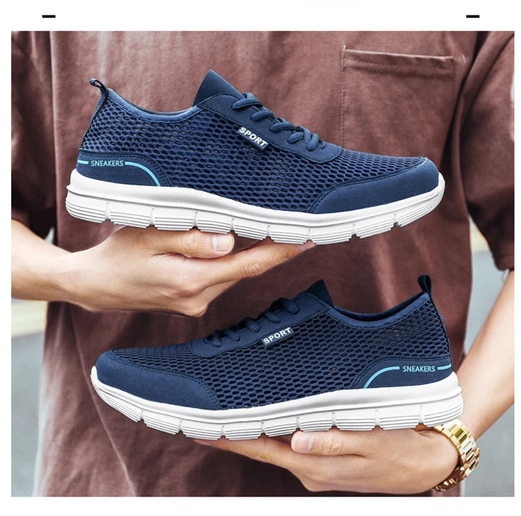 Sapatos aquáticos para homem, respiráveis, para exterior e praia, leves, de secagem rápida, para travessias na água, desporto, campismo e sneakers aquáticos