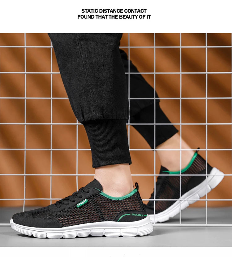 Sapatos aquáticos para homem, respiráveis, para exterior e praia, leves, de secagem rápida, para travessias na água, desporto, campismo e sneakers aquáticos