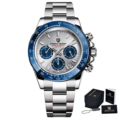 2026 New PAGANI DESIGN Chronograph Luxury Quartz Wrist Watch Automatic Date 100M Waterproof JAPAN VK63 Movement