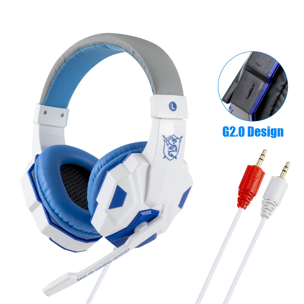 Casque de jeu RGB avec microphone, écouteurs filaires supra-auriculaires, légers, pour PC, PS4, PS5, Xbox, ordinateur portable ﻿