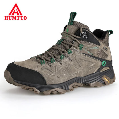 HUMTTO Waterproof Sneakers for Men, Hiking Shoes, Leather Trekking Boots for Women, Camping Hunting Men’s Mountain Tactical Ankle Boots