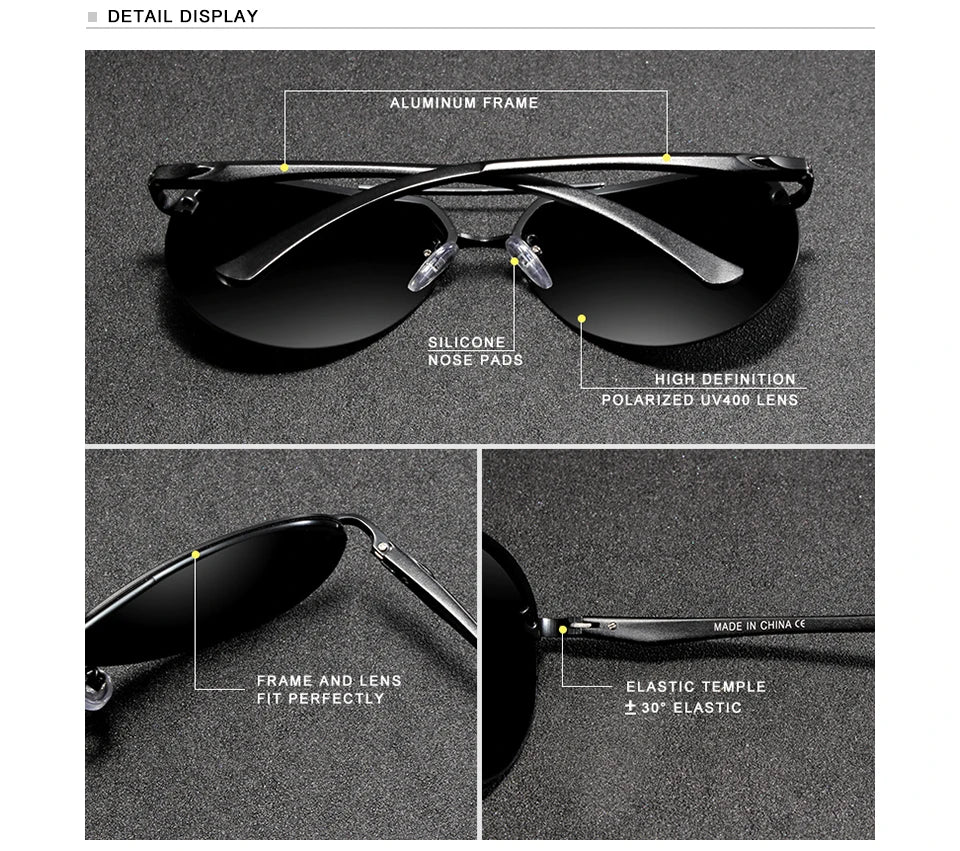 KINGSEVEN Hliníkovo-hořčíkové polarizované sluneční brýle bez obrouček pro muže, retro dámské brýle s vysokým rozlišením, Oculos de sol