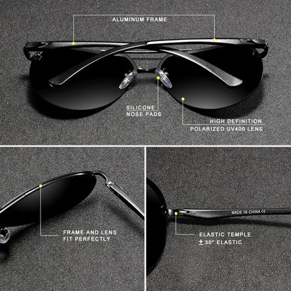 KINGSEVEN Hliníkovo-hořčíkové polarizované sluneční brýle bez obrouček pro muže, retro dámské brýle s vysokým rozlišením, Oculos de sol