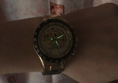 Montre mécanique automatique pour homme en acier inoxydable