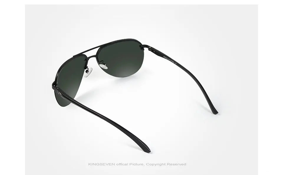 KINGSEVEN Hliníkovo-hořčíkové polarizované sluneční brýle bez obrouček pro muže, retro dámské brýle s vysokým rozlišením, Oculos de sol