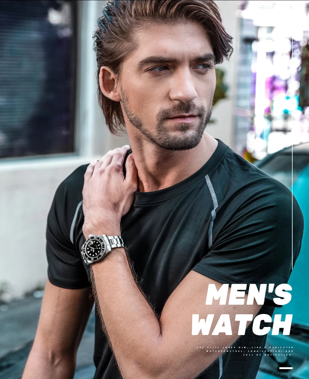 Reloj ADDIESDIVE de acero inoxidable para hombre, estilo business casual europeo y americano, reloj de cuarzo impermeable para deportes al aire libre