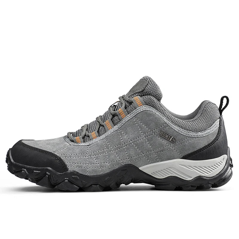 Humtto New Arrival Leather Hiking Shoes Wear-Resistant Outdoor Sport Men Shoes Lace-Up Men's Climbing Trekking Hunting Sneakers