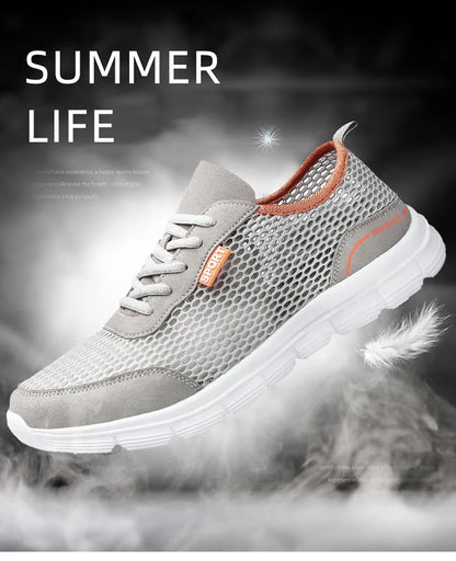 Sapatos aquáticos para homem, respiráveis, para exterior e praia, leves, de secagem rápida, para travessias na água, desporto, campismo e sneakers aquáticos