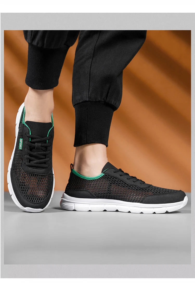 Sapatos aquáticos para homem, respiráveis, para exterior e praia, leves, de secagem rápida, para travessias na água, desporto, campismo e sneakers aquáticos