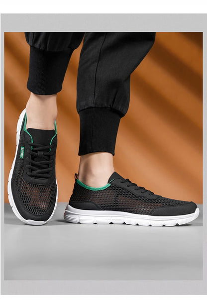 Sapatos aquáticos para homem, respiráveis, para exterior e praia, leves, de secagem rápida, para travessias na água, desporto, campismo e sneakers aquáticos