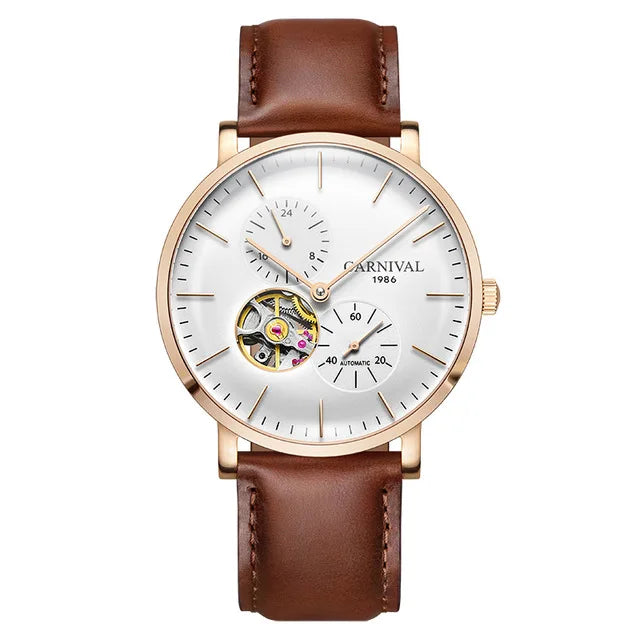 Carnival mechanisch herenhorloge – Luxe automatisch polshorloge met saffierglas