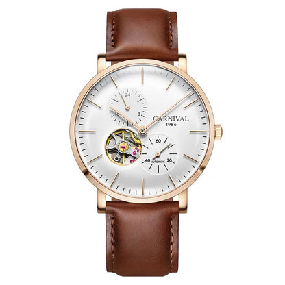 Carnival mechanisch herenhorloge – Luxe automatisch polshorloge met saffierglas