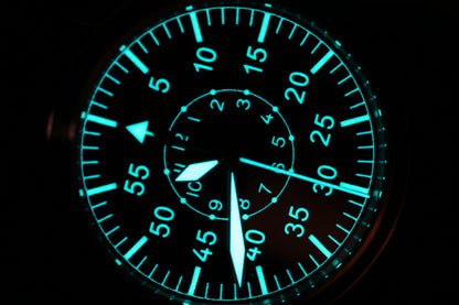 【Escapement Time】Automatische Fliegeruhr mit Uhrwerk, Typ-B- oder Typ-A-Zifferblatt in Schwarz, 40mm-Gehäuse, wasserdicht bis 100M