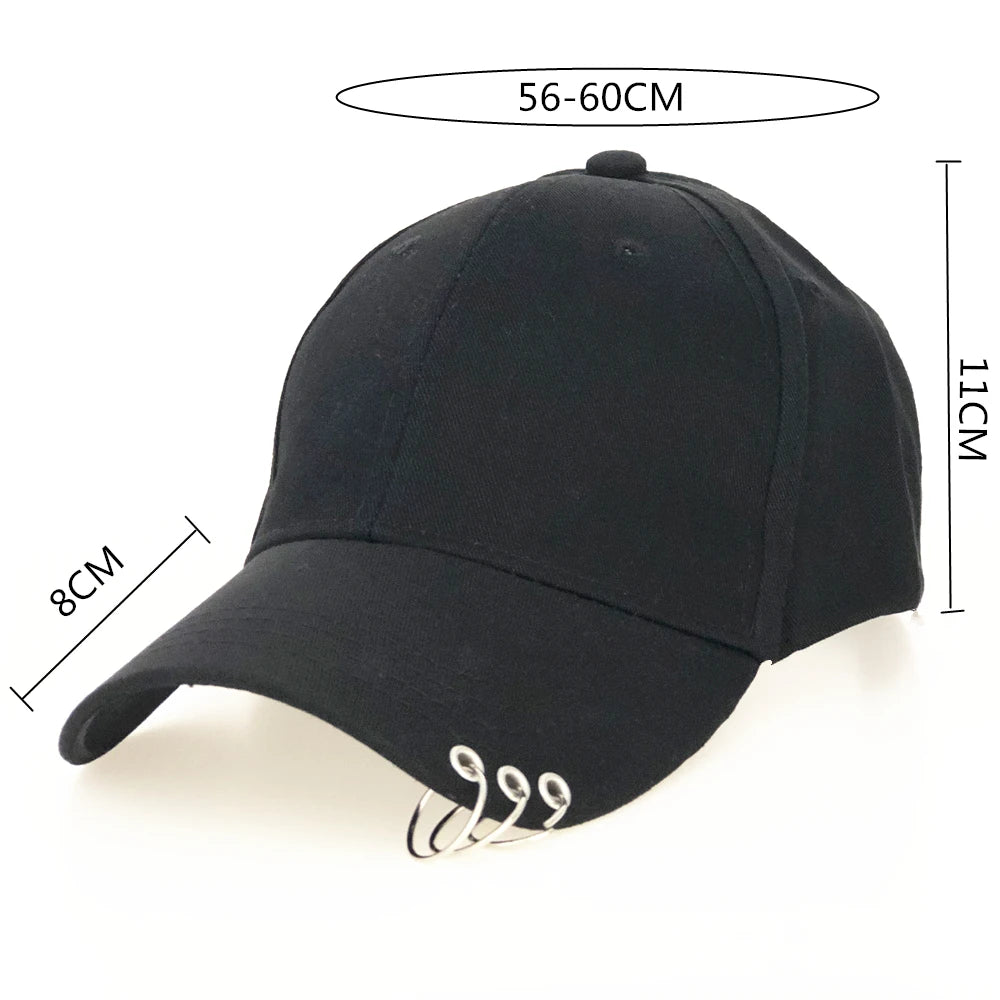 Casquette de baseball ajustable avec anneau, pour les sports de plein air et la protection solaire, pour femmes et hommes, casquette snapback tendance