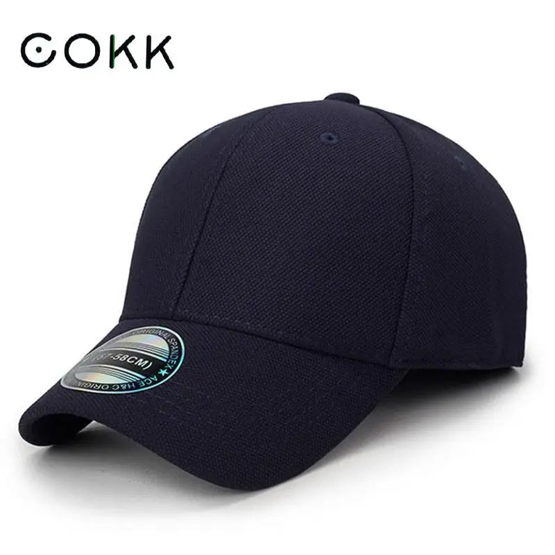 COKK Czapka baseballowa dla mężczyzn Czapki typu snapback Czapki dopasowane dla mężczyzn Czapki z zamkniętym daszkiem dla kobiet Gorras Bone Męska czapka typu trucker Casquette Outdoor Czarna