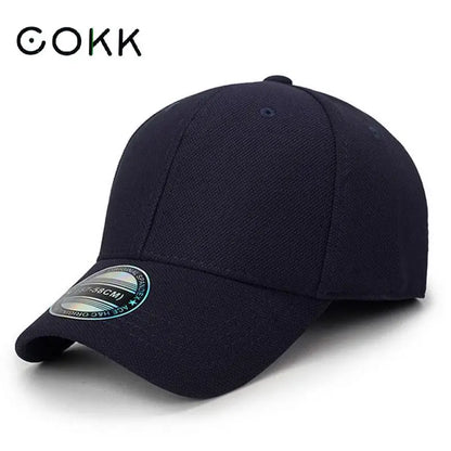 COKK Czapka baseballowa dla mężczyzn Czapki typu snapback Czapki dopasowane dla mężczyzn Czapki z zamkniętym daszkiem dla kobiet Gorras Bone Męska czapka typu trucker Casquette Outdoor Czarna