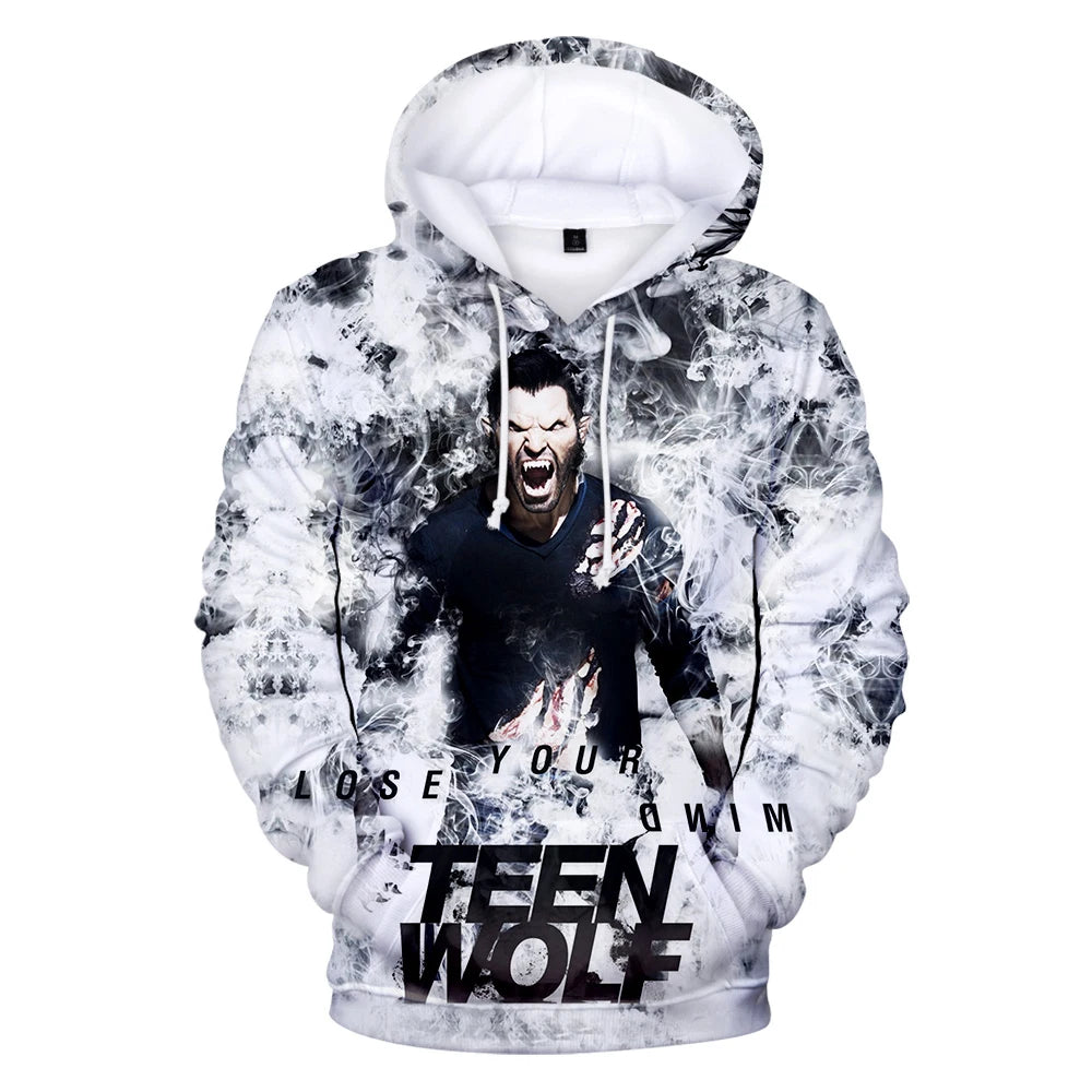 New TV Series TEEN WOLF 3D Printed Hoodies Men Women Fashion Harajuku Autumn Kids Streetwear Pullovers Fashion Hip-hop Hoodie