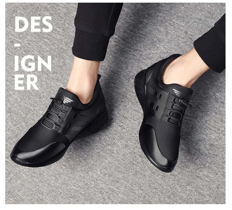 Oein 2022 Men's Sneakers Quality 6CM Increasing British Shoes New Breathable Summer Casual Sneakers Big Size Office Shoes Men