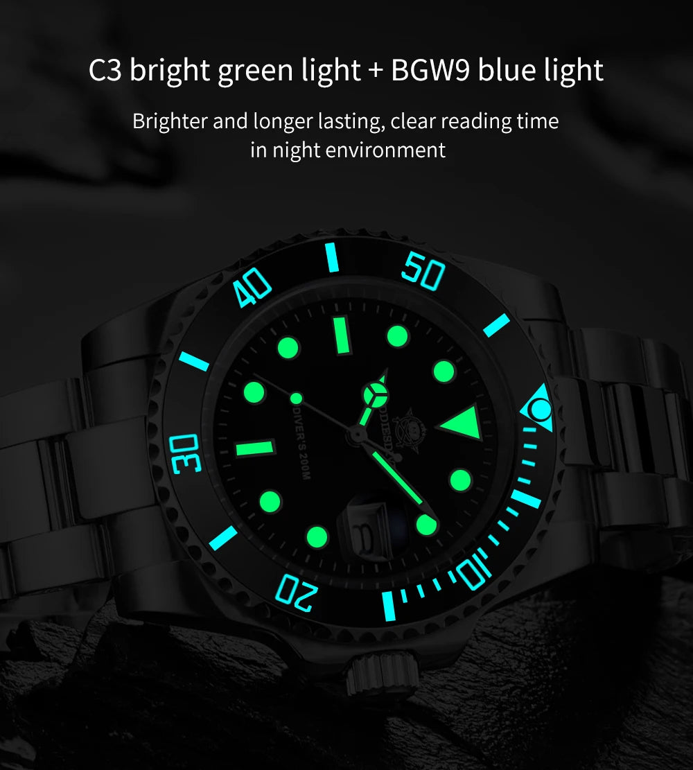Reloj ADDIESDIVE de acero inoxidable para hombre, estilo business casual europeo y americano, reloj de cuarzo impermeable para deportes al aire libre