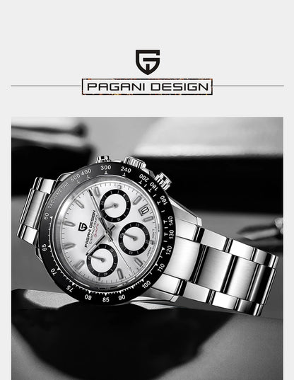 2026 New PAGANI DESIGN Chronograph Luxury Quartz Wrist Watch Automatic Date 100M Waterproof JAPAN VK63 Movement