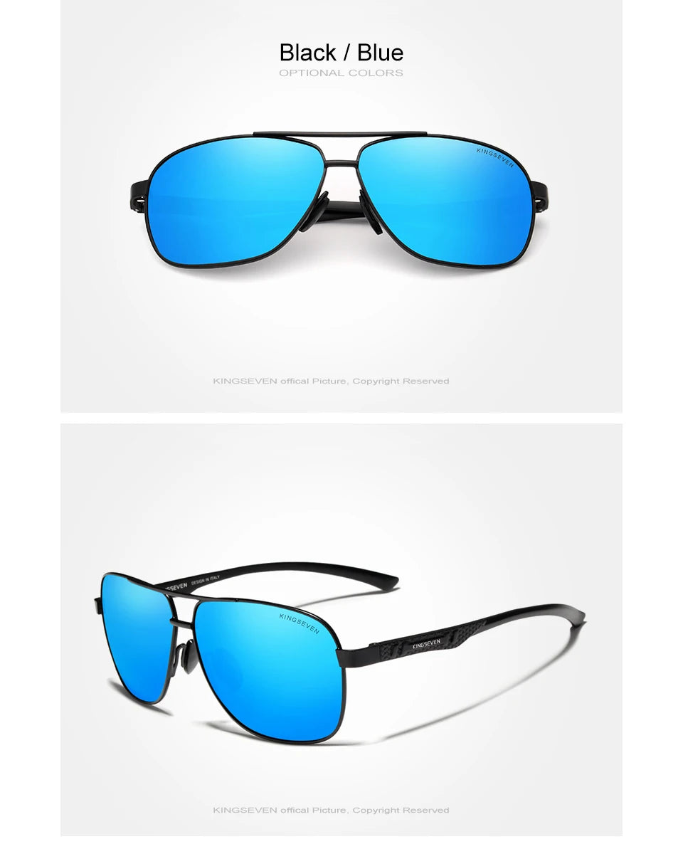 KINGSEVEN Nuovi occhiali da sole da uomo in alluminio, alla moda, da viaggio e da guida, occhiali da uomo Oculos con fascia, modello N7188