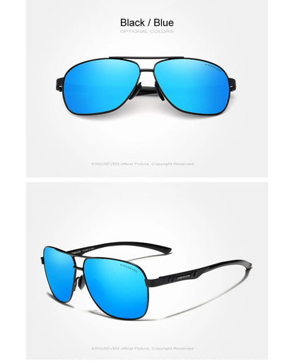 KINGSEVEN Nuovi occhiali da sole da uomo in alluminio, alla moda, da viaggio e da guida, occhiali da uomo Oculos con fascia, modello N7188