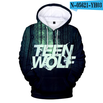 New TV Series TEEN WOLF 3D Printed Hoodies Men Women Fashion Harajuku Autumn Kids Streetwear Pullovers Fashion Hip-hop Hoodie