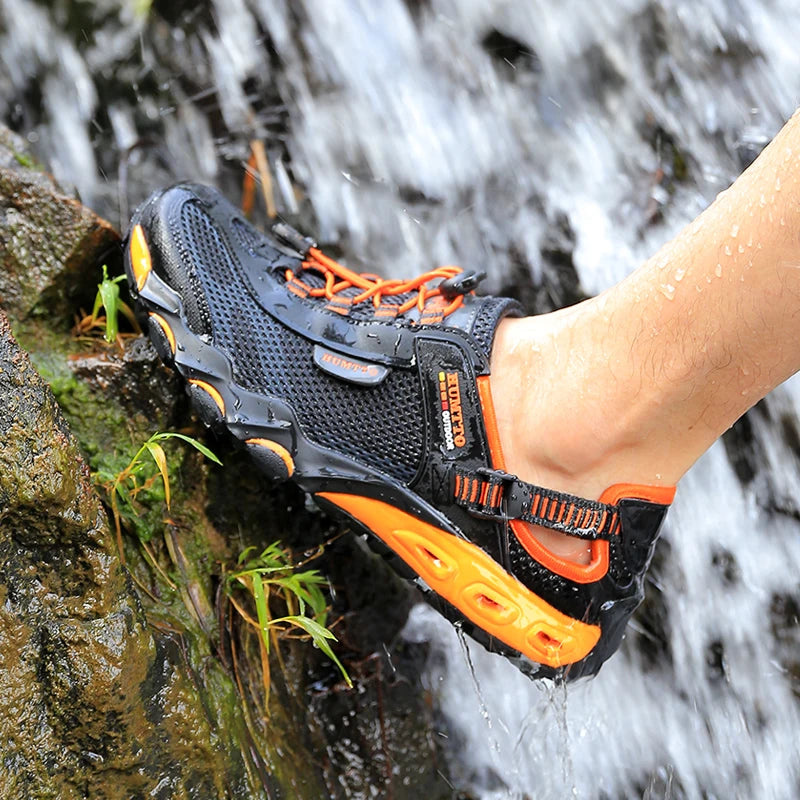 HUMTTO Scarpe da trekking outdoor e da guado da uomo, scarpe acquatiche in mesh traspirante ad asciugatura rapida, sneakers da acqua alla caviglia da donna antiscivolo