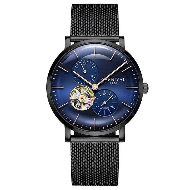 Carnival mechanisch herenhorloge – Luxe automatisch polshorloge met saffierglas