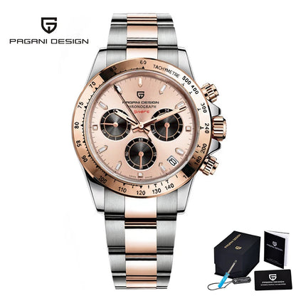 2026 New PAGANI DESIGN Chronograph Luxury Quartz Wrist Watch Automatic Date 100M Waterproof JAPAN VK63 Movement