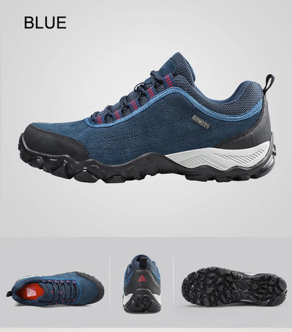 Humtto New Arrival Leather Hiking Shoes Wear-Resistant Outdoor Sport Men Shoes Lace-Up Men's Climbing Trekking Hunting Sneakers