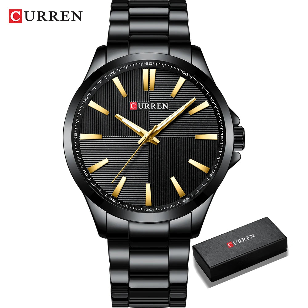 Montre pour homme CURREN – Modèle de luxe, étanche, style militaire, en acier inoxydable – Montre-bracelet sportive (réf. 8322)